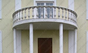 радиусная балюстрада, радиусные перила из бетона