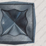 пластиковая форма для изделий из бетона Крышка столба забора "Медуза" , 4-х скатная купить, форма для изделий из бетона Крышка столба забора "Медуза" , 4-х скатная цена