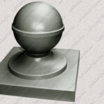 пластиковая форма для изделий из бетона Навершие забора №10 «Шар» купить, форма для изделий из бетона Навершие забора №10 «Шар» цена