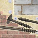 Шуруп крепления теплоизоляции к газобетону и гибкая связь