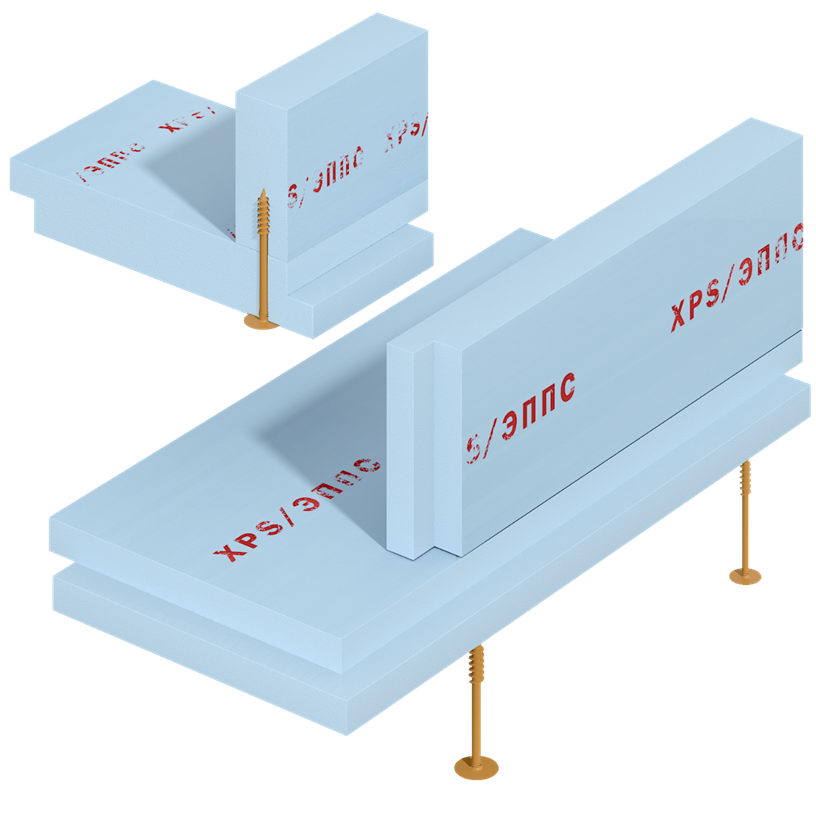 утепление кромки плиты фундамента с помощью ШУРУПА СВТ Ф18