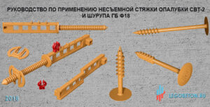 Руководство по применению несьемной стяжки СВТ и шурупа ГБ Ф18
