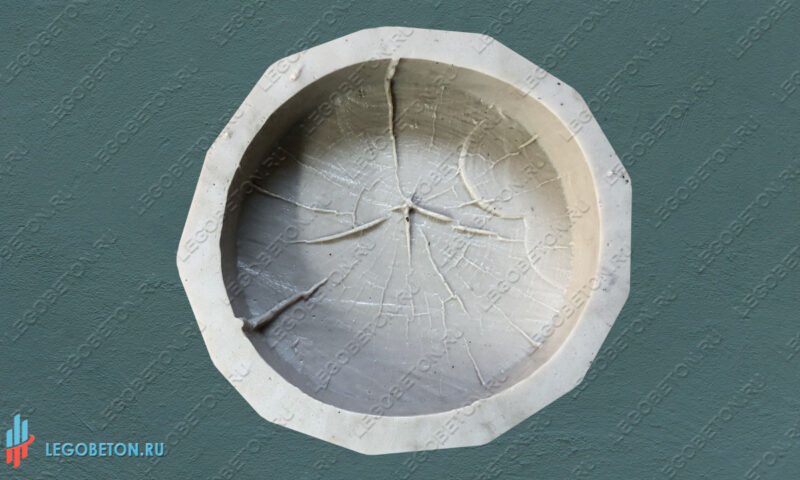 форма брусчатки Спил дерева - 20 см купить форма брусчатки Спил дерева - 20 см