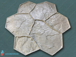 штамп (форма) рваный камень (С) для печатного бетона купить в Москве