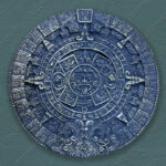 панно Календарь Майя черненная латунь из бетона купить в москве