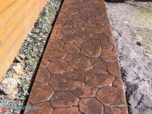 печатный бетон - штамп рваный камень-вариант укладки-7