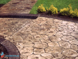 штампованный бетон - штамп рваный камень-вариант укладки-8