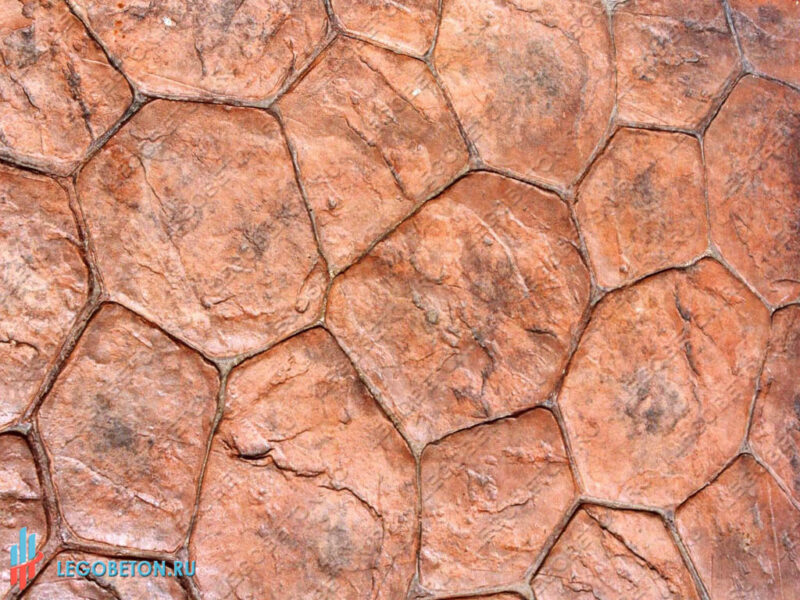 печатный бетон - штамп рваный камень-вариант укладки-9