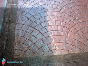 Штампованный бетон бордюр доска-03