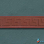 штамп для печатного бетона бордюр Меандр (прямой) из полиуретана купить в Москве