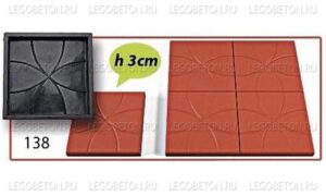 2.068. Форма "Квадрат «Цветок»" [71/3] — изображение 3